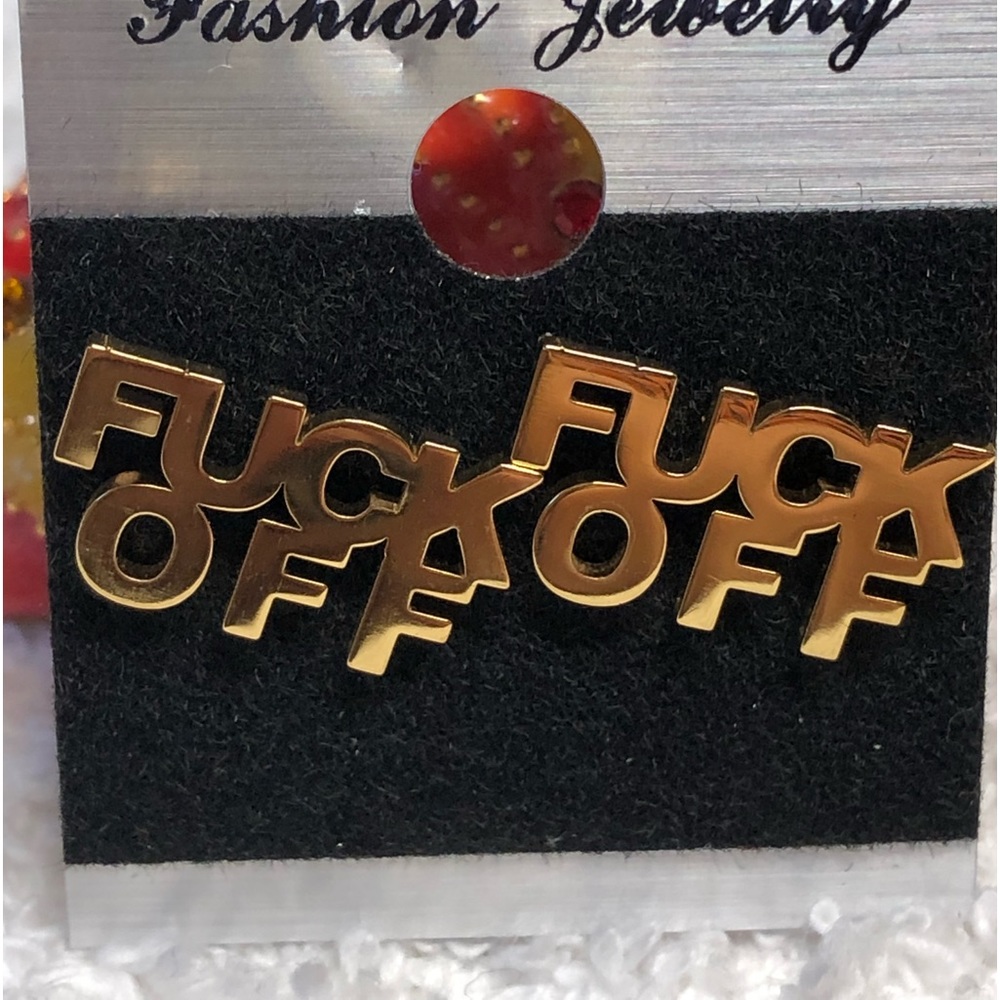 RUDE STAINLESS earrings, fun earrings-Brand new steel-SILVER
